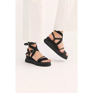 Free People A.S. 98 Labos Platform Wedge Sandals in Black Size 40